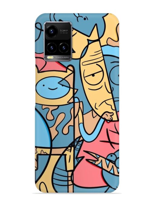 Silly Face Doodle Snap Case for Vivo Y21 Zapvi