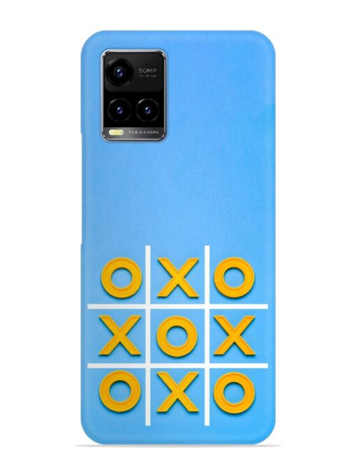 Yellow Plastic Crosses Snap Case for Vivo Y21A