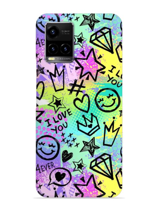 Bright Seamless Pattern Snap Case for Vivo Y21G