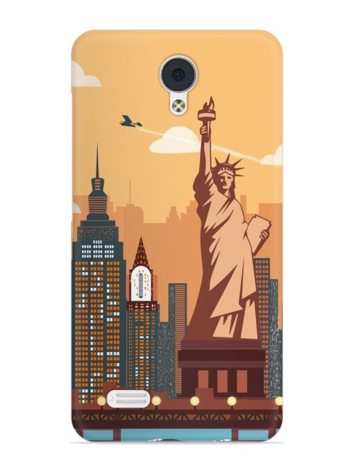 New York Statue Of Liberty Architectural Scenery Snap Case for Vivo Y21L Zapvi