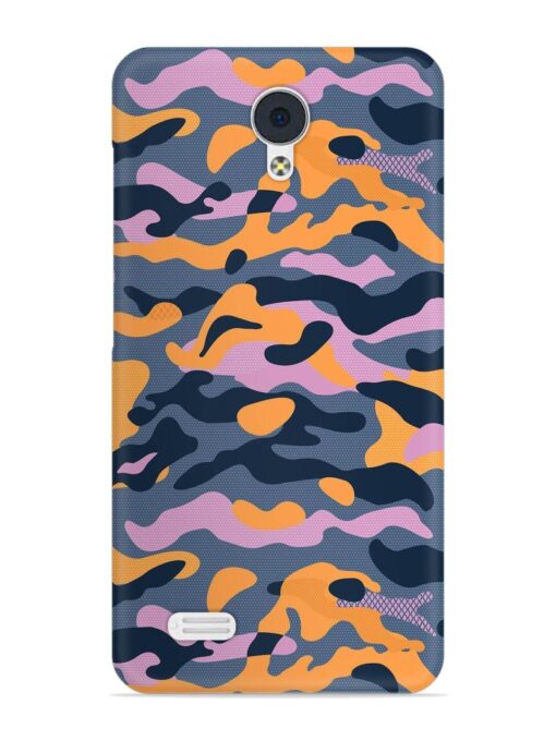 Camouflage Army Military English Orange Art Snap Case for Vivo Y21L Zapvi