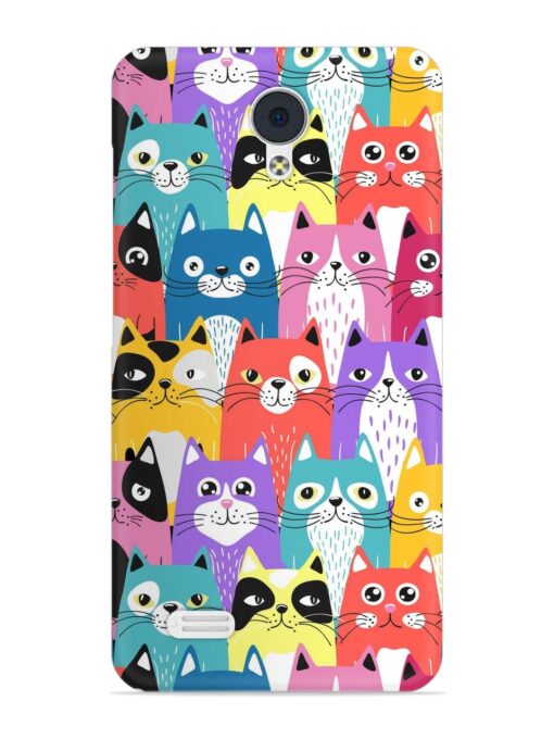 Funny Cartoon Cats Snap Case for Vivo Y21L