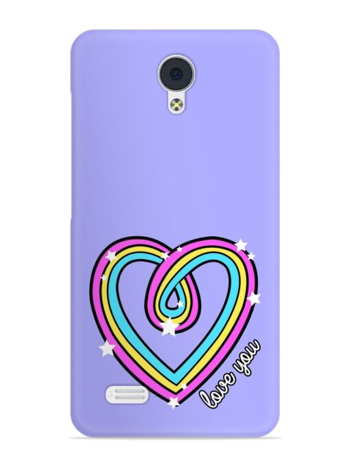 Colorful Rainbow Heart Snap Case for Vivo Y21L