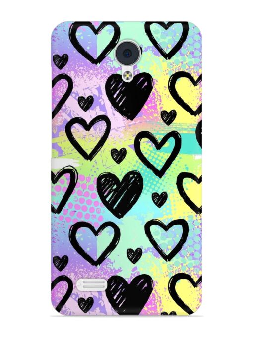 Bright Pattern Hearts Snap Case for Vivo Y21L Zapvi