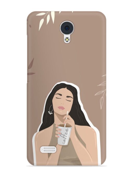 Girl With Coffee Snap Case for Vivo Y21L