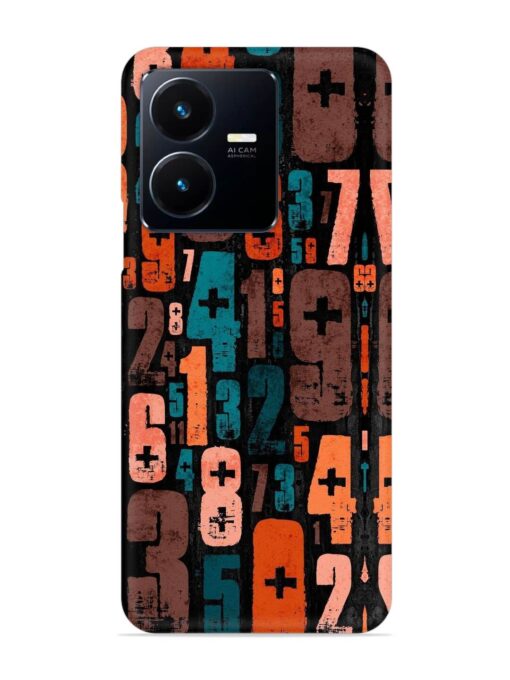 0 To 9 Art Snap Case for Vivo Y22 Zapvi