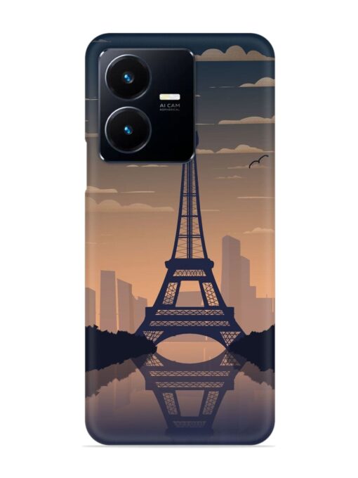 France Paris Eiffel Tower Gradient Snap Case for Vivo Y22 Zapvi