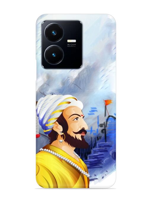 Shivaji Maharaj Color Paint Art Snap Case for Vivo Y22 Zapvi