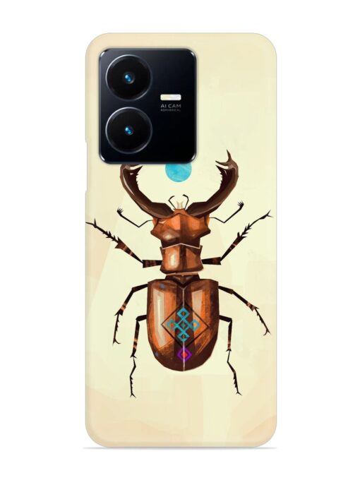 Stag Beetle Vector Snap Case for Vivo Y22 Zapvi