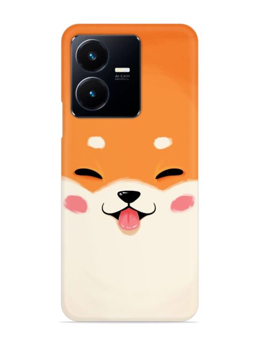 Cute Dog Face Vector Snap Case for Vivo Y22 Zapvi