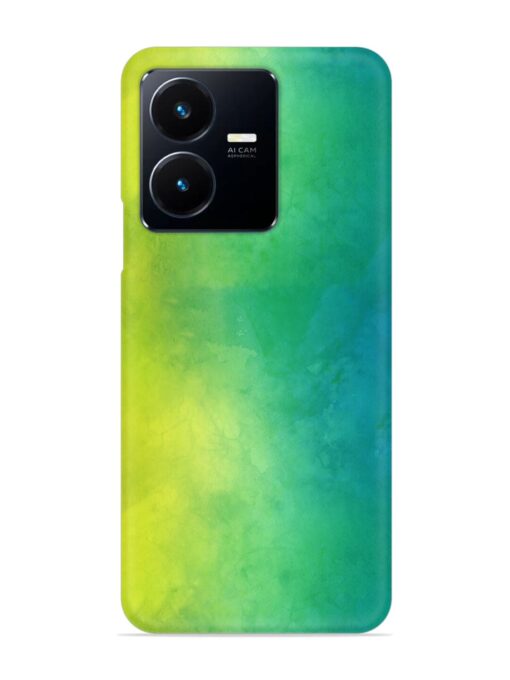 Yellow Green Gradient Snap Case for Vivo Y22 Zapvi