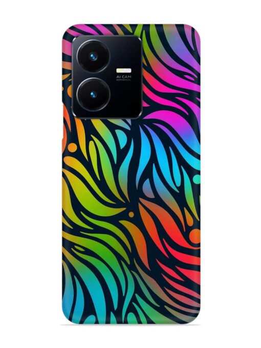 Abstract Leaf Design Snap Case for Vivo Y22 Zapvi