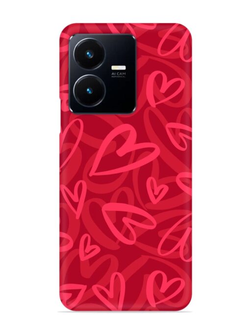 Seamless Romantic Pattern Snap Case for Vivo Y22 Zapvi