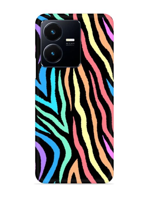 Colorful Abstract Zebra Snap Case for Vivo Y22 Zapvi