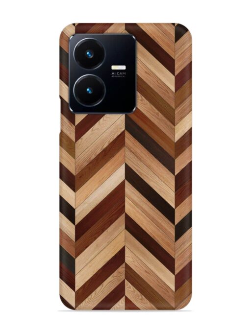 Seamless Wood Parquet Snap Case for Vivo Y22 Zapvi