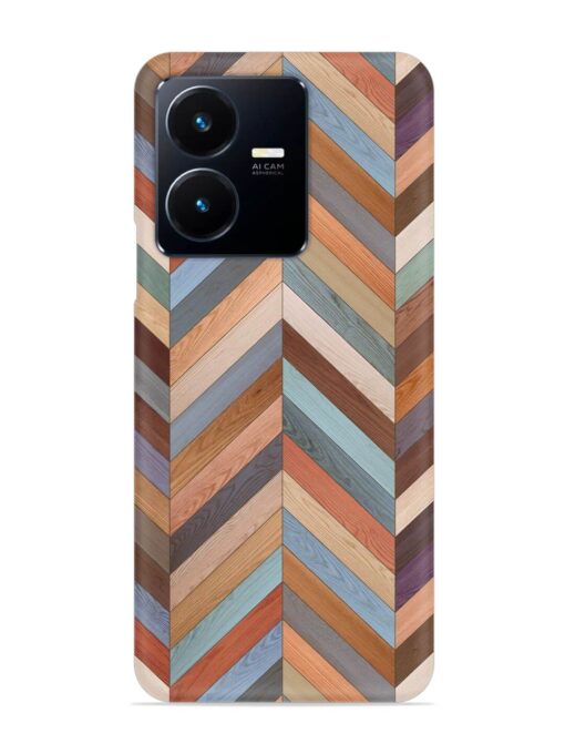 Seamless Wood Parquet Snap Case for Vivo Y22 Zapvi