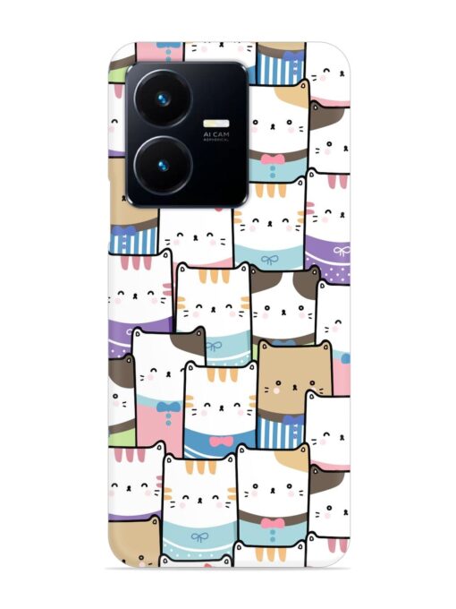 Cute Adorable Cat Snap Case for Vivo Y22 Zapvi