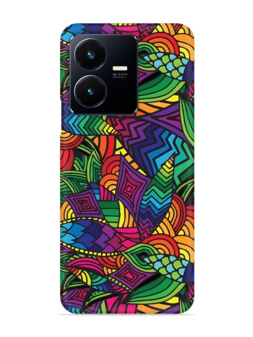 Abstract Multicolor Seamless Snap Case for Vivo Y22 Zapvi