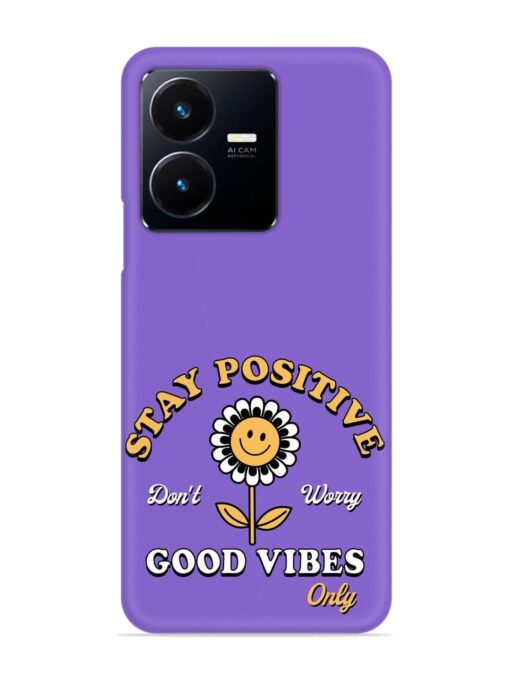 Retro Positive Flower Snap Case for Vivo Y22 Zapvi