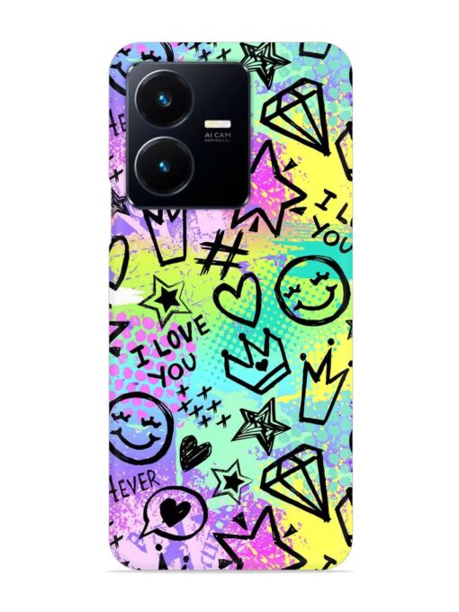 Bright Seamless Pattern Snap Case for Vivo Y22 Zapvi