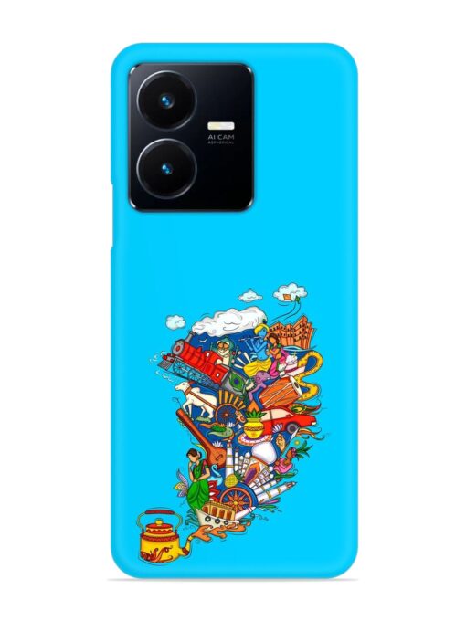 Vector Design Indian Snap Case for Vivo Y22 Zapvi