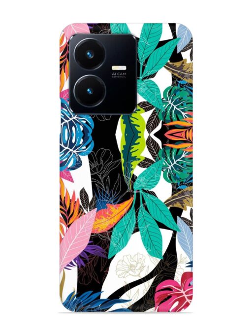 Floral Pattern Bright Snap Case for Vivo Y22 Zapvi