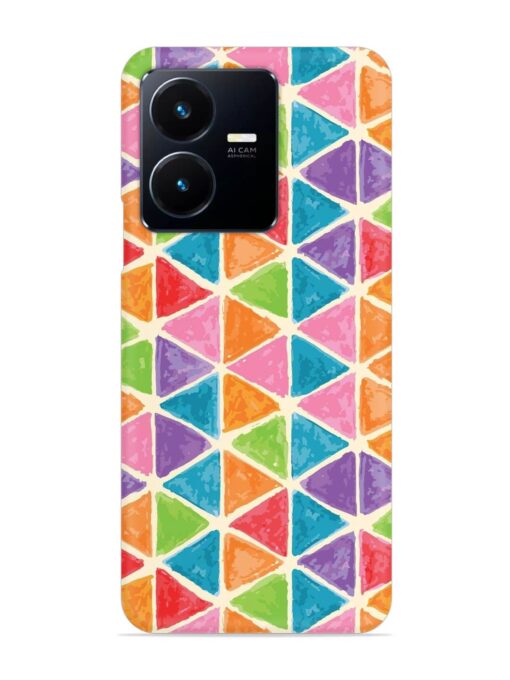 Seamless Colorful Isometric Snap Case for Vivo Y22 Zapvi