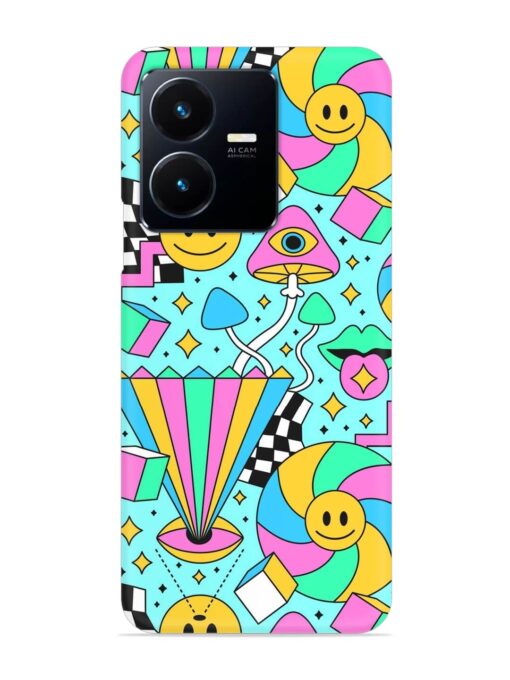 Trippy Rainbow 60S Snap Case for Vivo Y22 Zapvi