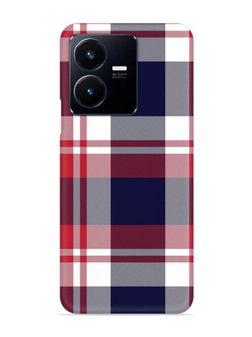 Classic Plaid Tartan Snap Case for Vivo Y22 Zapvi