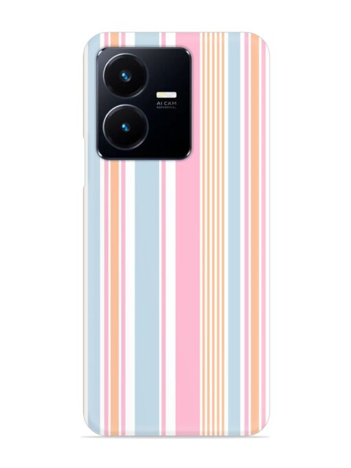 Stripe Seamless Pattern Snap Case for Vivo Y22 Zapvi