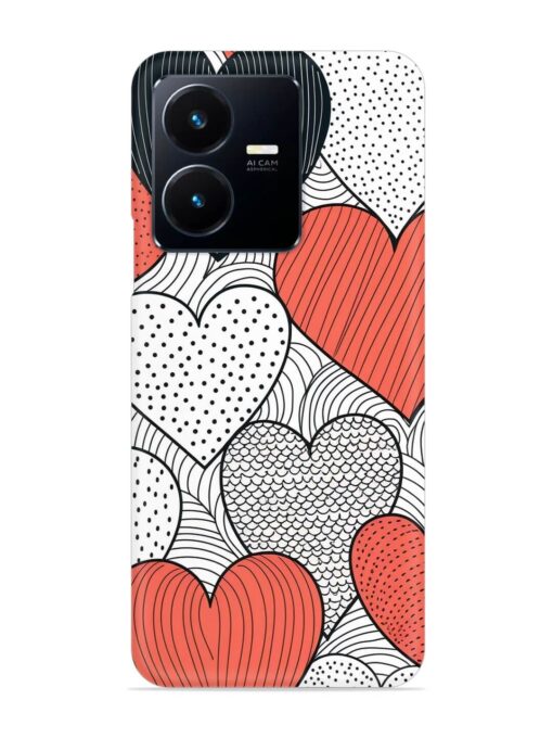 Girly Heart Seamless Snap Case for Vivo Y22 Zapvi