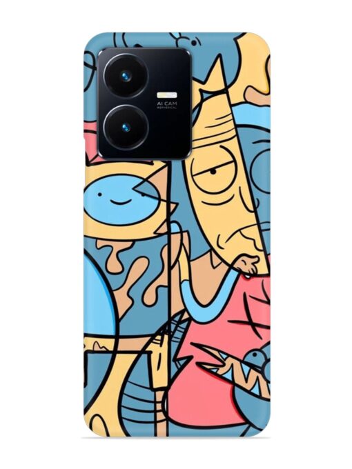 Silly Face Doodle Snap Case for Vivo Y22 Zapvi