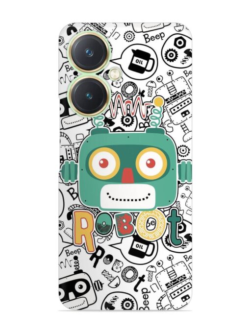 Robot Modern Seamless Pattern Snap Case for Vivo Y27 Zapvi