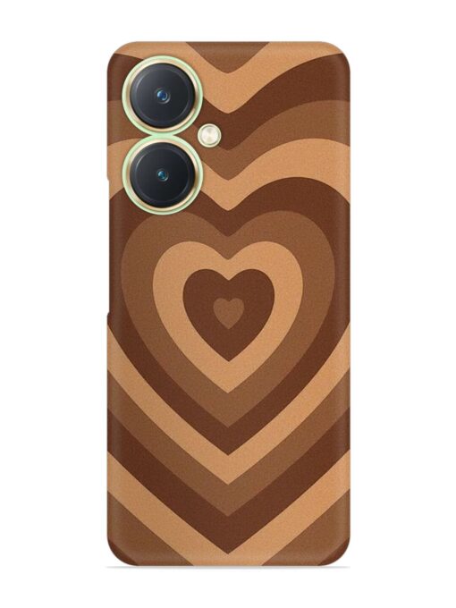 Brown Heart Snap Case for Vivo Y27