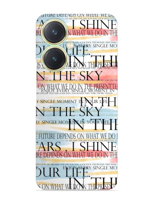 Seamless Slogans Pattern Snap Case for Vivo Y27 Zapvi