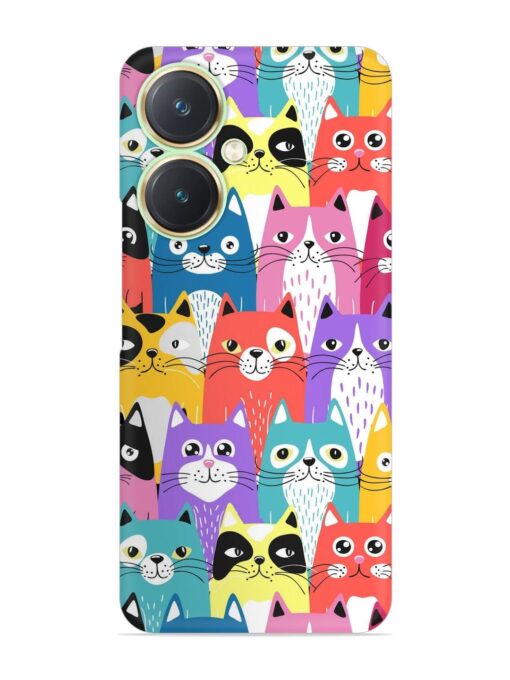 Funny Cartoon Cats Snap Case for Vivo Y27 Zapvi