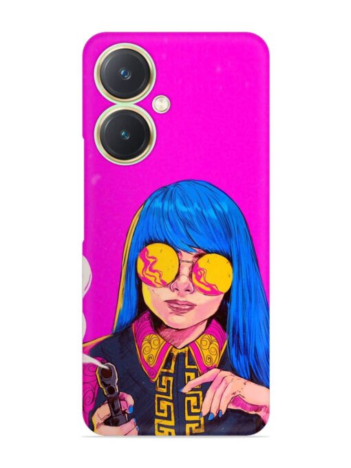 Aesthetic Anime Girl Snap Case for Vivo Y27 Zapvi