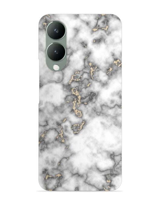 Gray And Gold Marble Snap Case for Vivo Y28 (5G) Zapvi