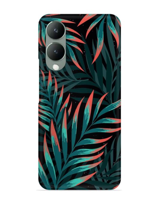 Green Leaf Art Snap Case for Vivo Y28 (5G) Zapvi