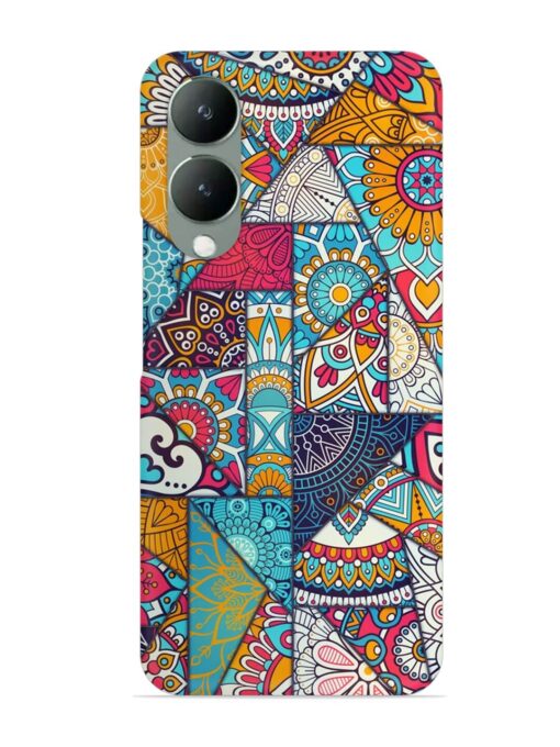 Patchwork Pattern Vintage Snap Case for Vivo Y28 (5G) Zapvi