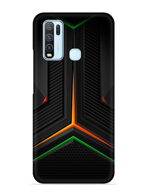 Orange Triangle Light Snap Case for Vivo Y30 Zapvi