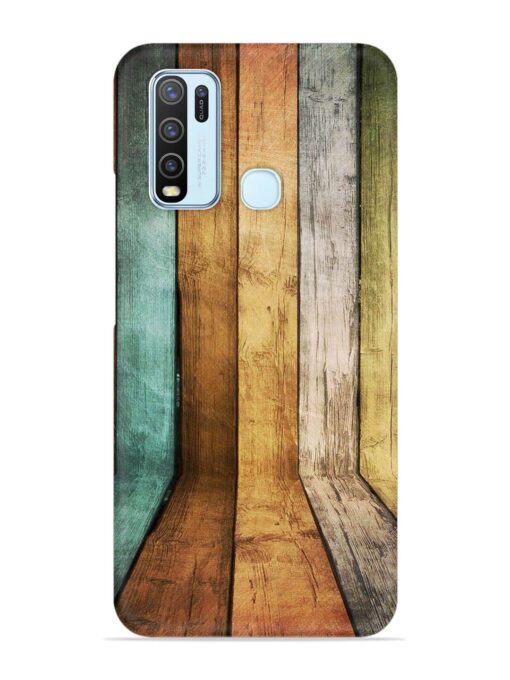 Wooden Realistic Art Snap Case for Vivo Y30 Zapvi