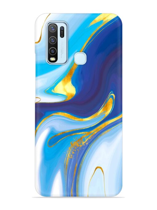 Watercolor Background With Golden Foil Snap Case for Vivo Y30 Zapvi