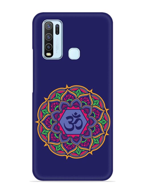 Om Mandala Art Blue Snap Case for Vivo Y30 Zapvi