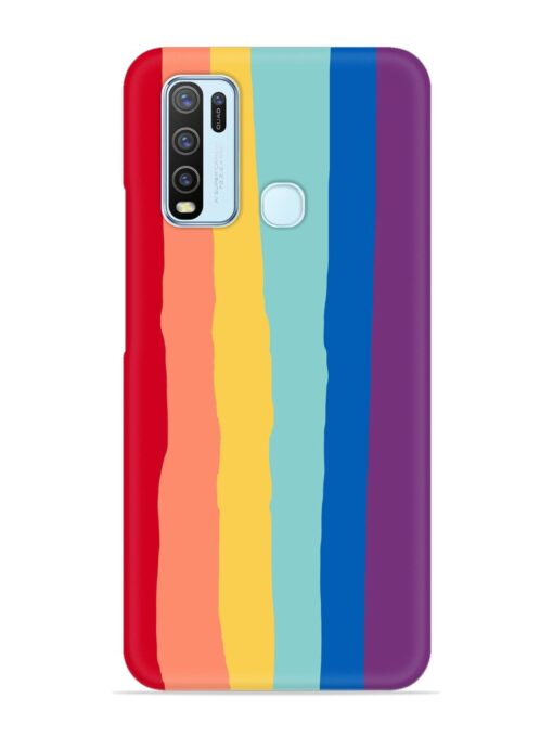 Rainbow Genuine Liquid Snap Case for Vivo Y30 Zapvi