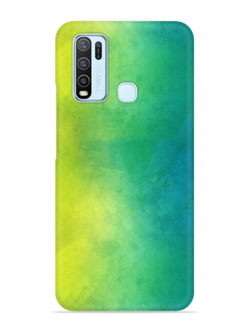 Yellow Green Gradient Snap Case for Vivo Y30 Zapvi