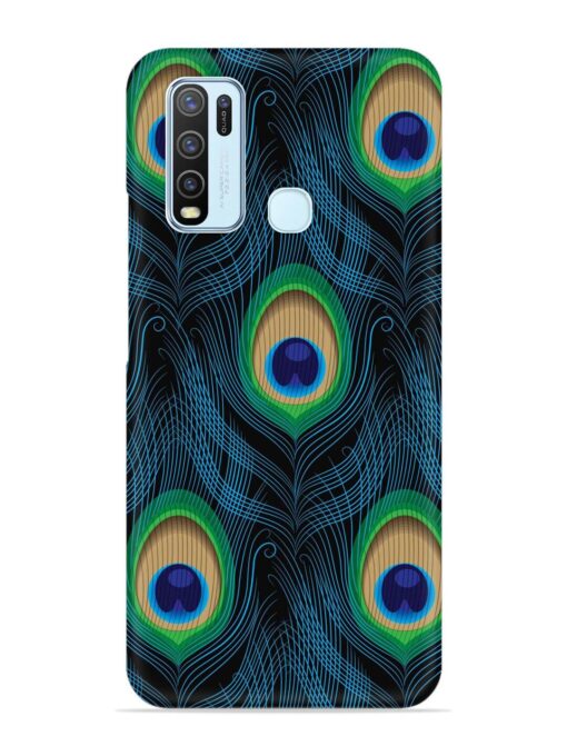 Seamless Pattern Peacock Snap Case for Vivo Y30 Zapvi