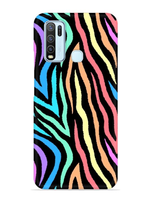 Colorful Abstract Zebra Snap Case for Vivo Y30 Zapvi