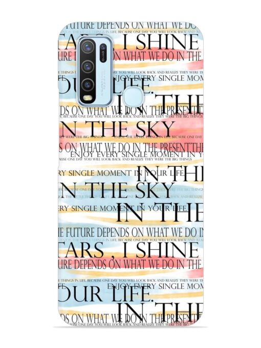 Seamless Slogans Pattern Snap Case for Vivo Y30 Zapvi