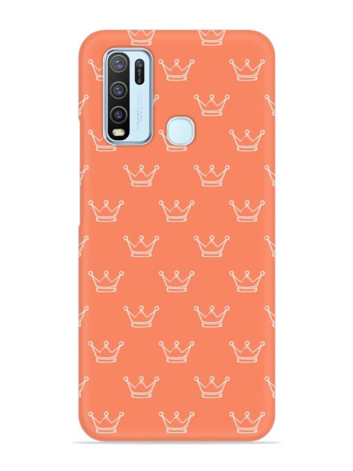 Hand Drawn Crown Snap Case for Vivo Y30 Zapvi